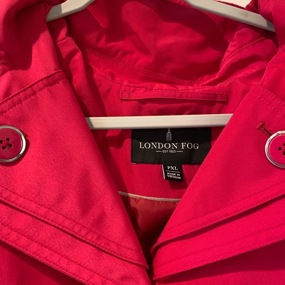 London Fog Hot pink rain coat